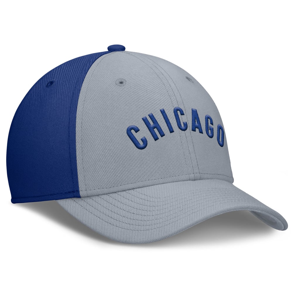 Chicago Cubs Nike Rise Swoosh Performance Flex Hat - Gray/Royal