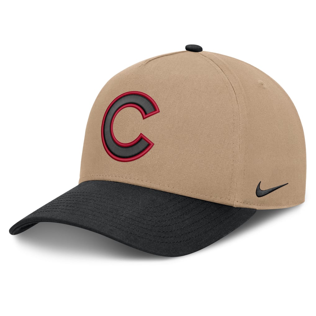 Chicago Cubs Nike Rise A-Frame Adjustable Hat - Khaki/Black
