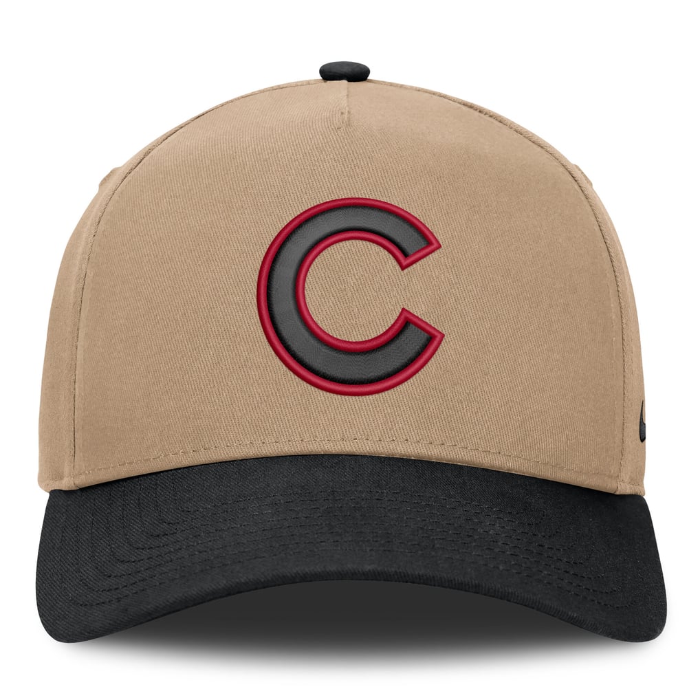  Chicago Cubs Nike Rise A-Frame Adjustable Hat - Khaki/Black