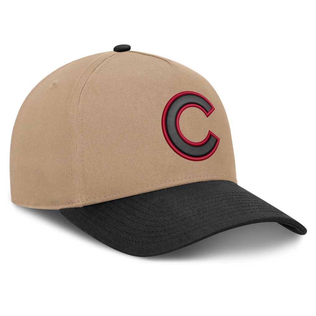  Chicago Cubs Nike Rise A-Frame Adjustable Hat - Khaki/Black