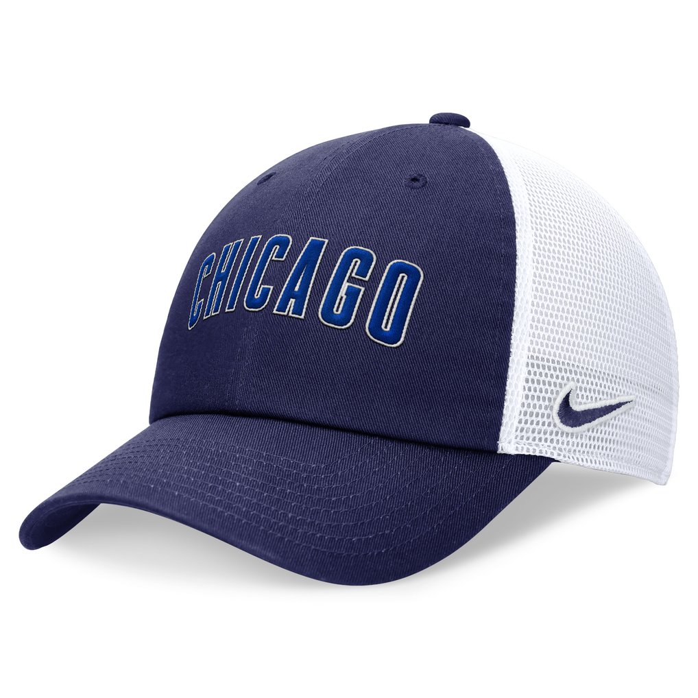 Chicago Cubs Nike Wordmark Adjustable Trucker Hat - Royal