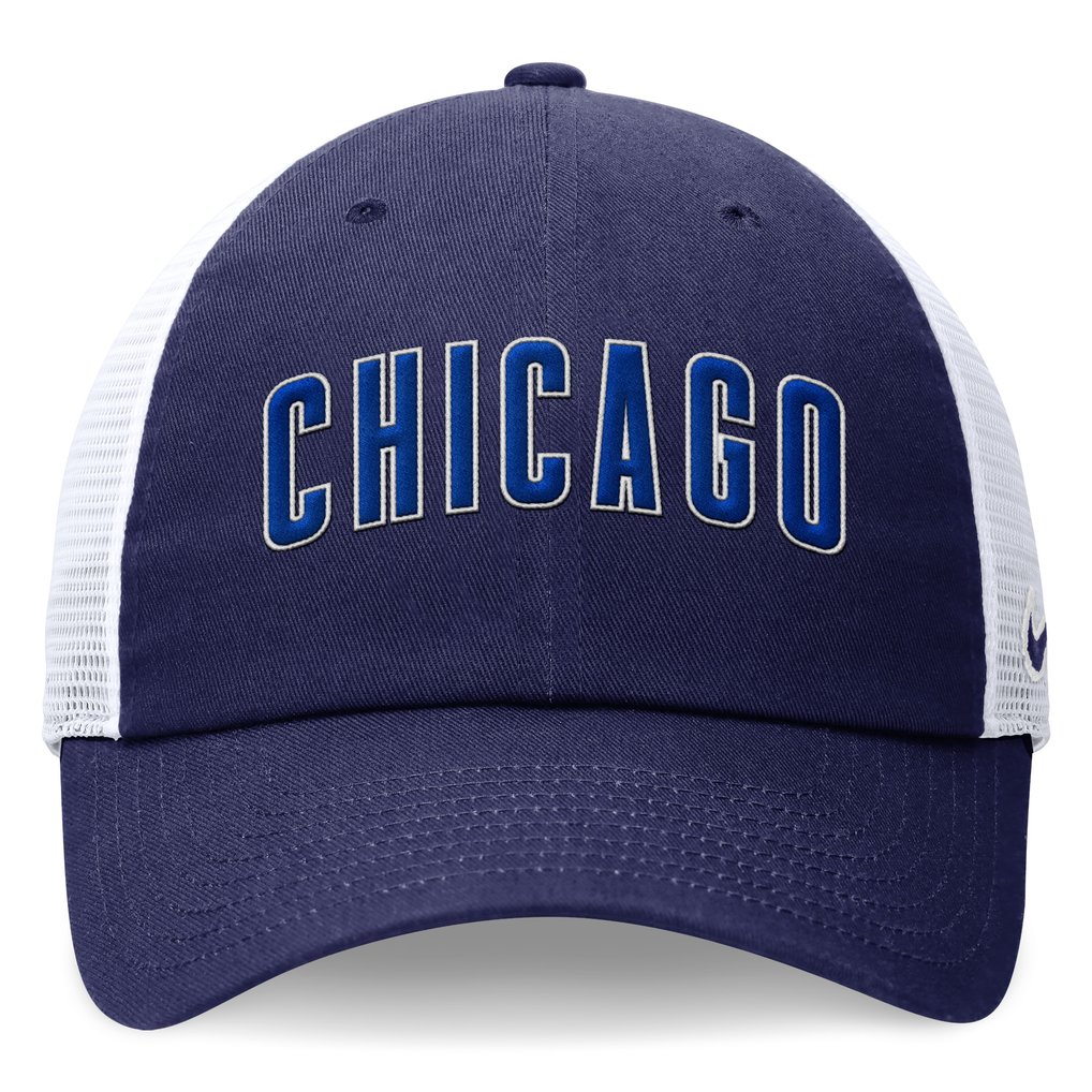 Chicago Cubs Nike Wordmark Adjustable Trucker Hat - Royal