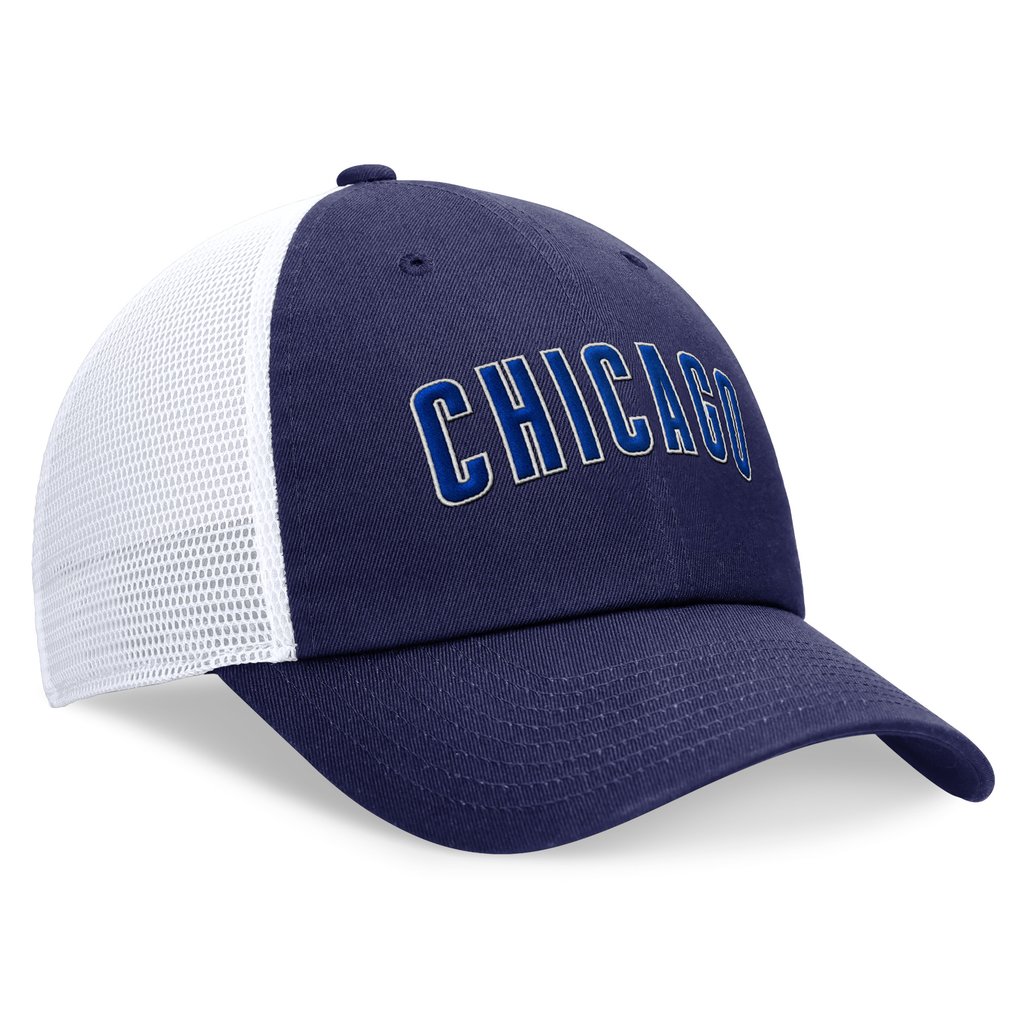 Chicago Cubs Nike Wordmark Adjustable Trucker Hat - Royal