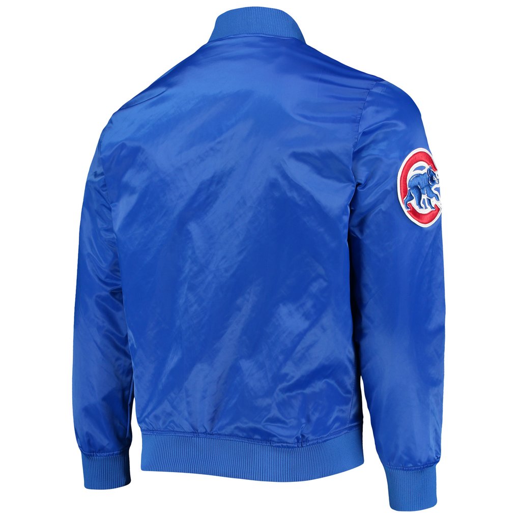Chicago Cubs Pro Standard Wordmark Satin Full-Snap Jacket - Royal