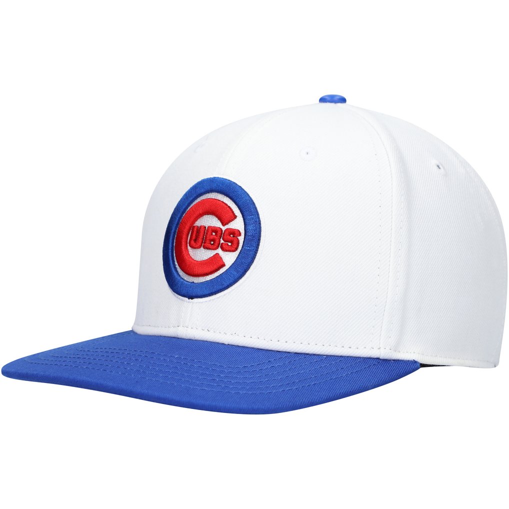 Chicago Cubs Pro Standard Logo Snapback Hat - White/Royal