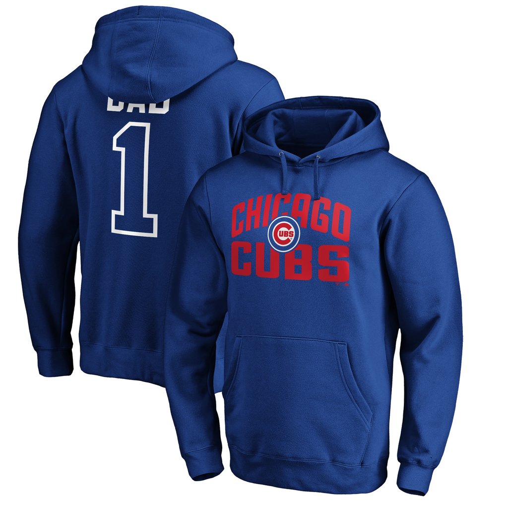Chicago Cubs Father's Day #1 Dad Pullover Hoodie - Royal