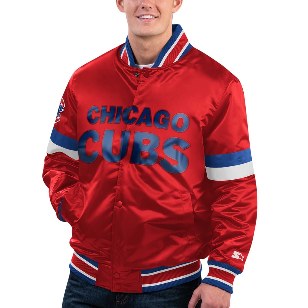 Chicago Cubs Starter Home Game Satin Full-Snap Varsity Jacket - Red
