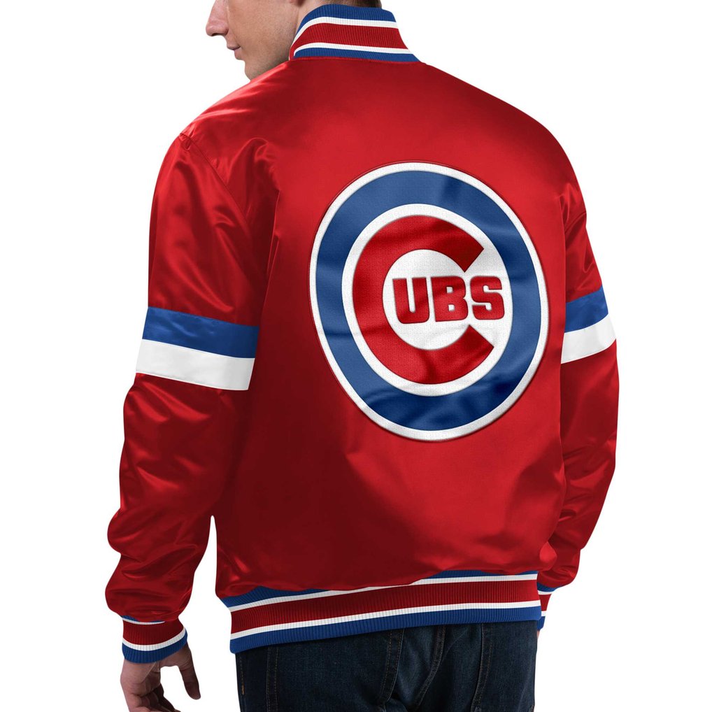 Chicago Cubs Starter Home Game Satin Full-Snap Varsity Jacket - Red
