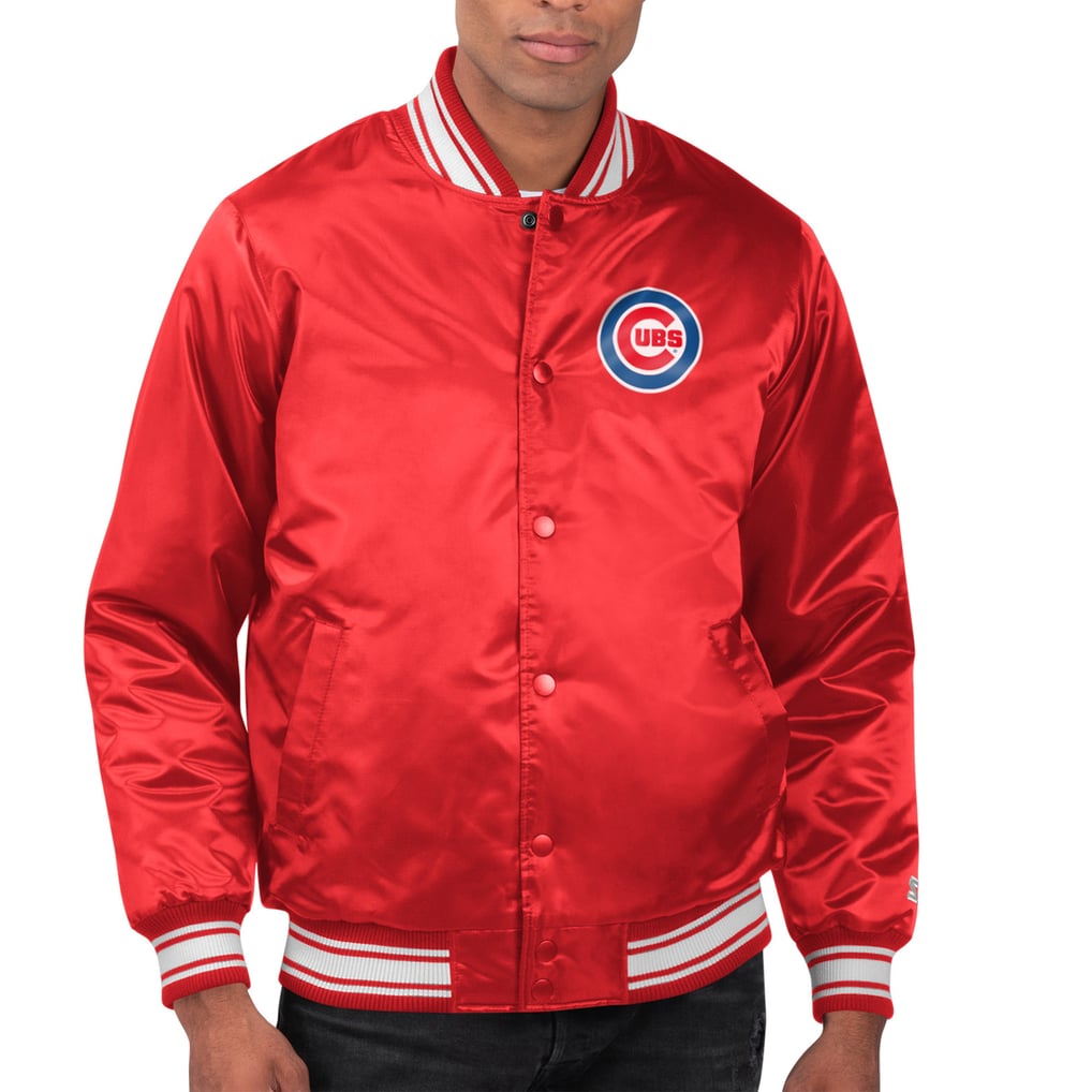  Chicago Cubs Starter Printed Team Logo Satin Varsity Full-Snap Jacket - Red