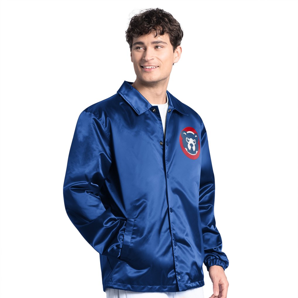  Chicago Cubs Starter Cooperstown Collection Point Man Full-Snap Coaches Jacket - Royal