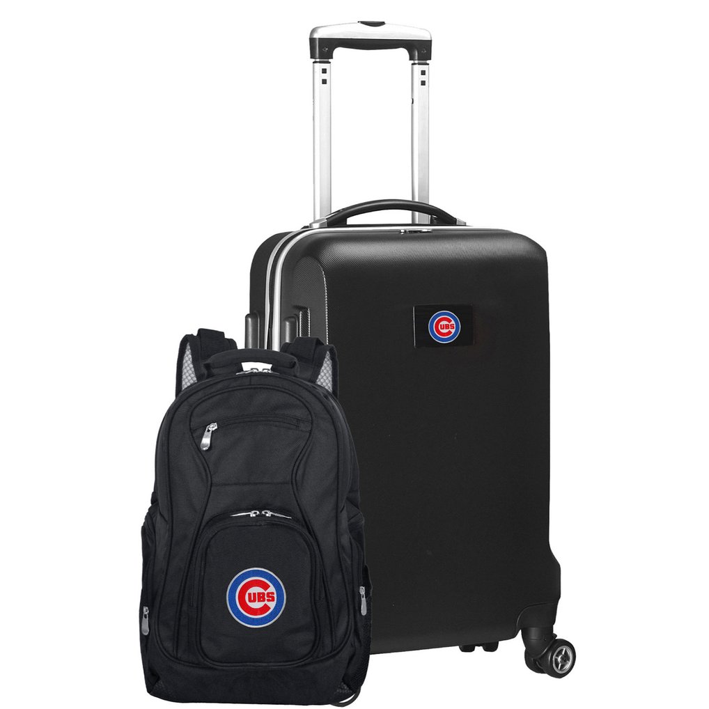 Chicago Cubs MOJO Deluxe 2-Piece Backpack and Carry-On Set - Black