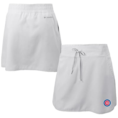  Chicago Cubs Columbia Women's Omni-Wick Lakewood Pines Skort - White