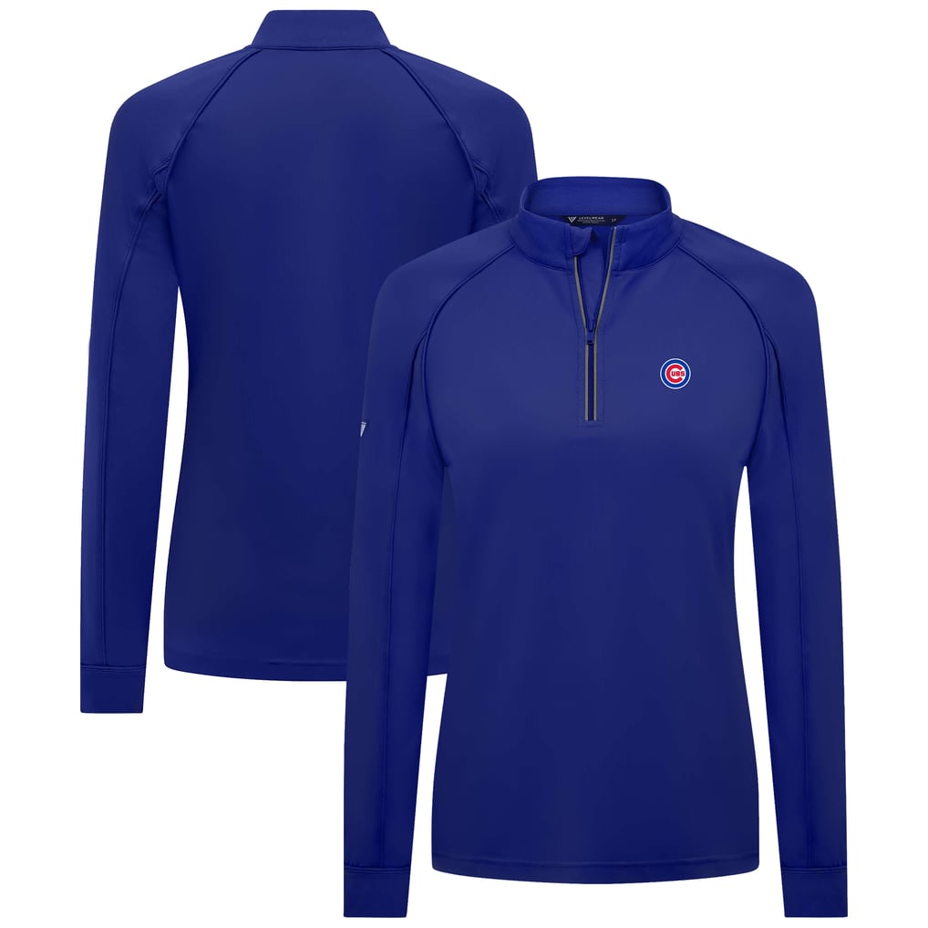  Chicago Cubs Levelwear Women's Kinetic Insignia Quarter-Zip Pullover - Royal