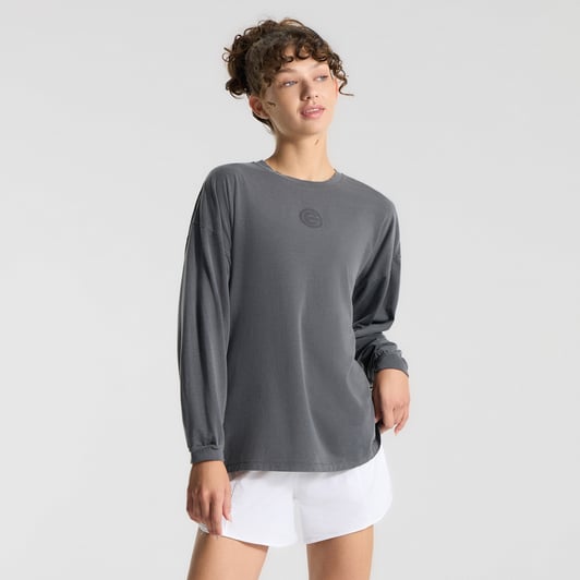 Chicago Cubs lululemon Women's EasySet Relaxed-Fit Long Sleeve T-Shirt - Gray