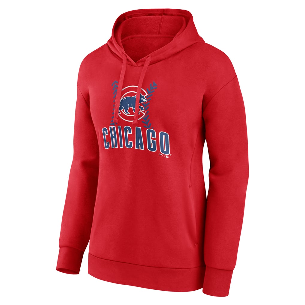  Chicago Cubs Women's Personalized Name & Number Fastball Pullover Hoodie - Red