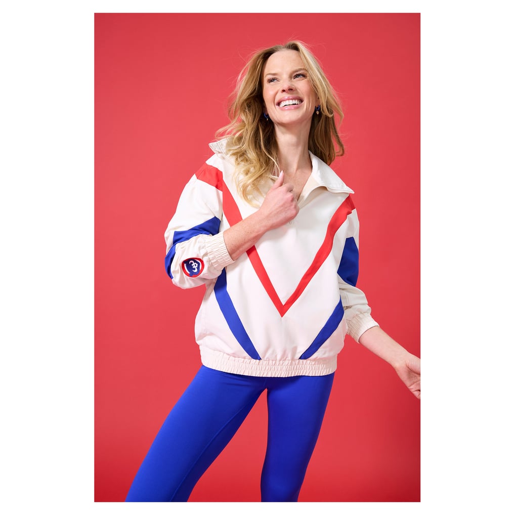  Chicago Cubs Terez Women's Ripstop Chevron Quarter-Zip Pullover - Cream