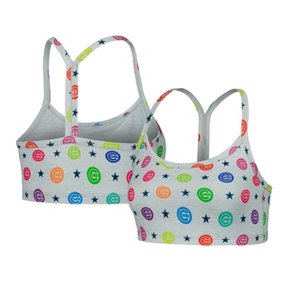 Chicago Cubs Terez Women's TLC Rainbow Bra - Gray