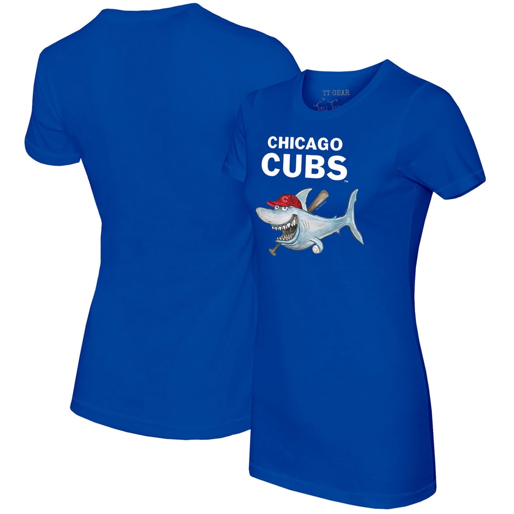 Chicago Cubs Tiny Turnip Women's Shark T-Shirt - Royal