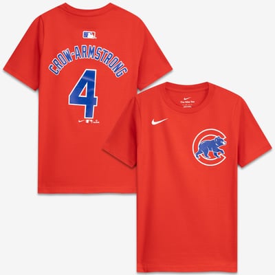 Pete Crow-Armstrong Chicago Cubs Nike Youth Name & Number T-Shirt - Red