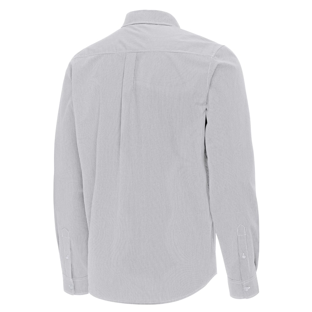 Chicago Fire Antigua Porter Woven Tri-Blend Long Sleeve Button-Down Shirt - Gray
