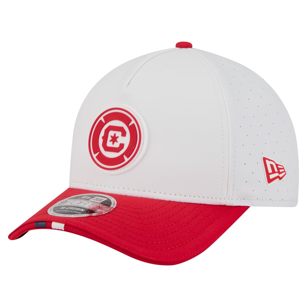  Chicago Fire New Era 2026 MLS Kick Off 9FORTY M-Crown A-Frame Adjustable Hat - White