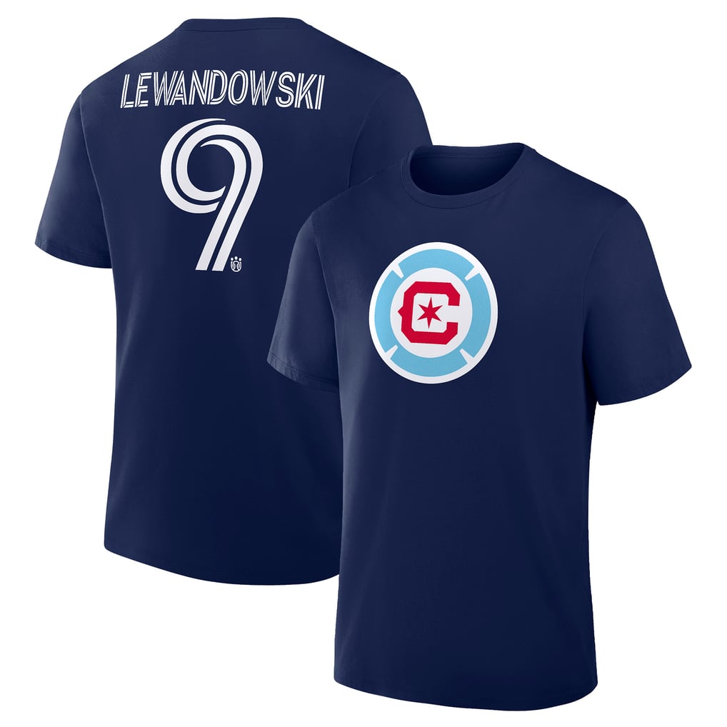 Robert Lewandowski Chicago Fire Authentic Stack Name & Number T-Shirt - Navy