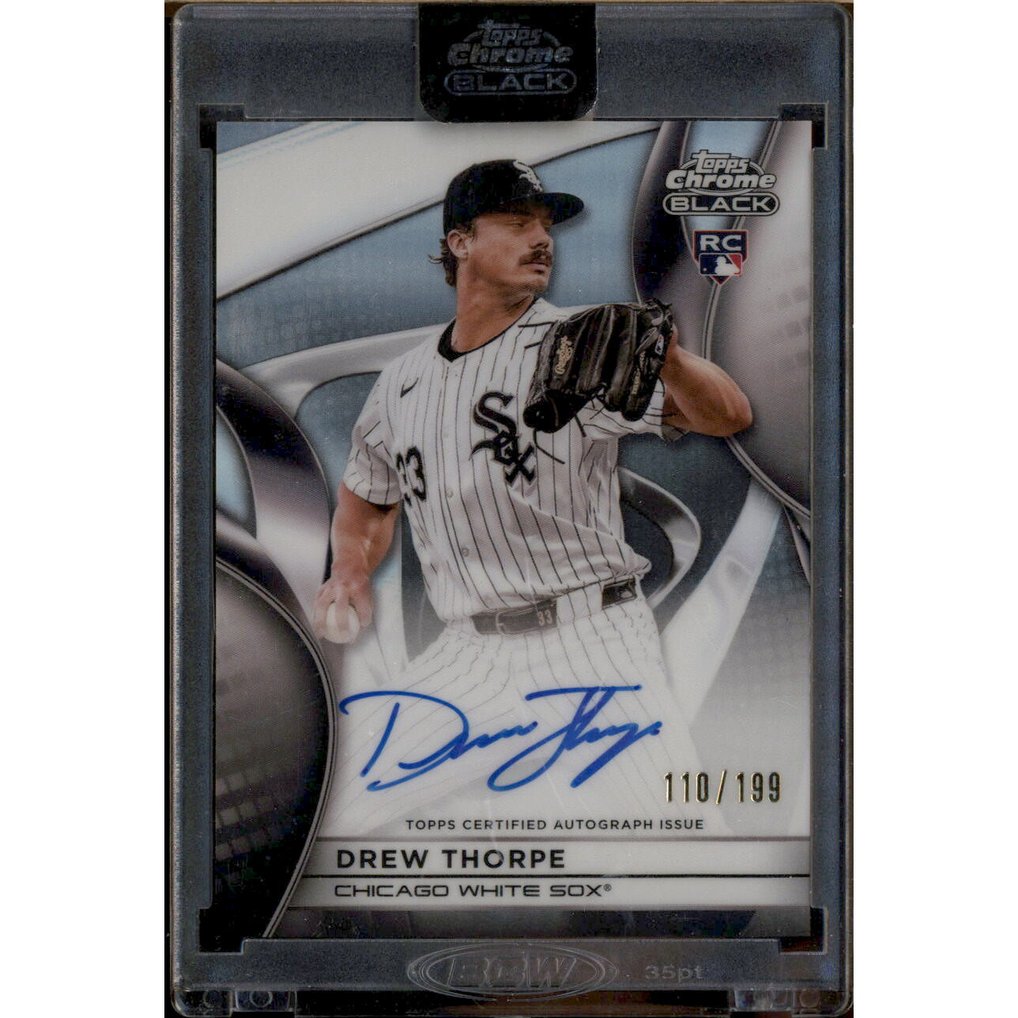 2025 Topps Chrome Black Autographs Refractors #CBADT Drew Thorpe