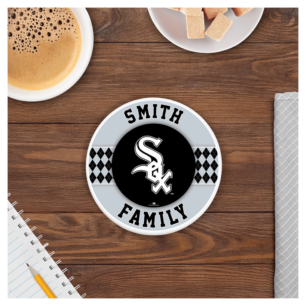 Chicago White Sox 4" Personalized Circular Coasters 4-Pack Set