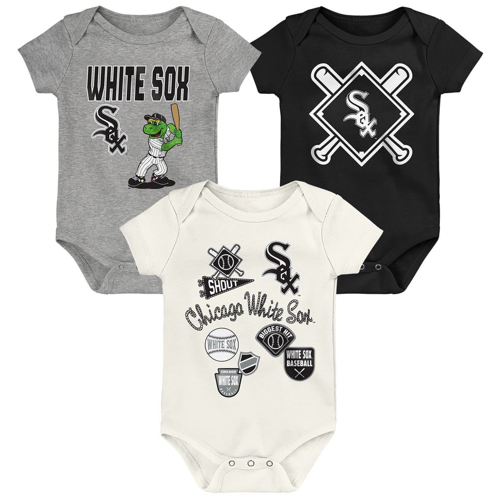 Chicago White Sox Outerstuff Infant Home Plate 3-Piece Bodysuit Set