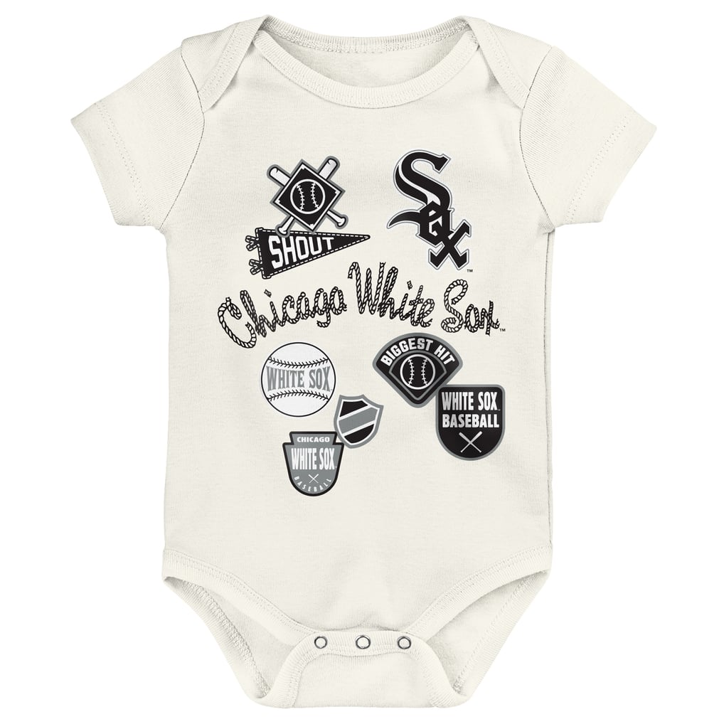 Chicago White Sox Outerstuff Infant Home Plate 3-Piece Bodysuit Set