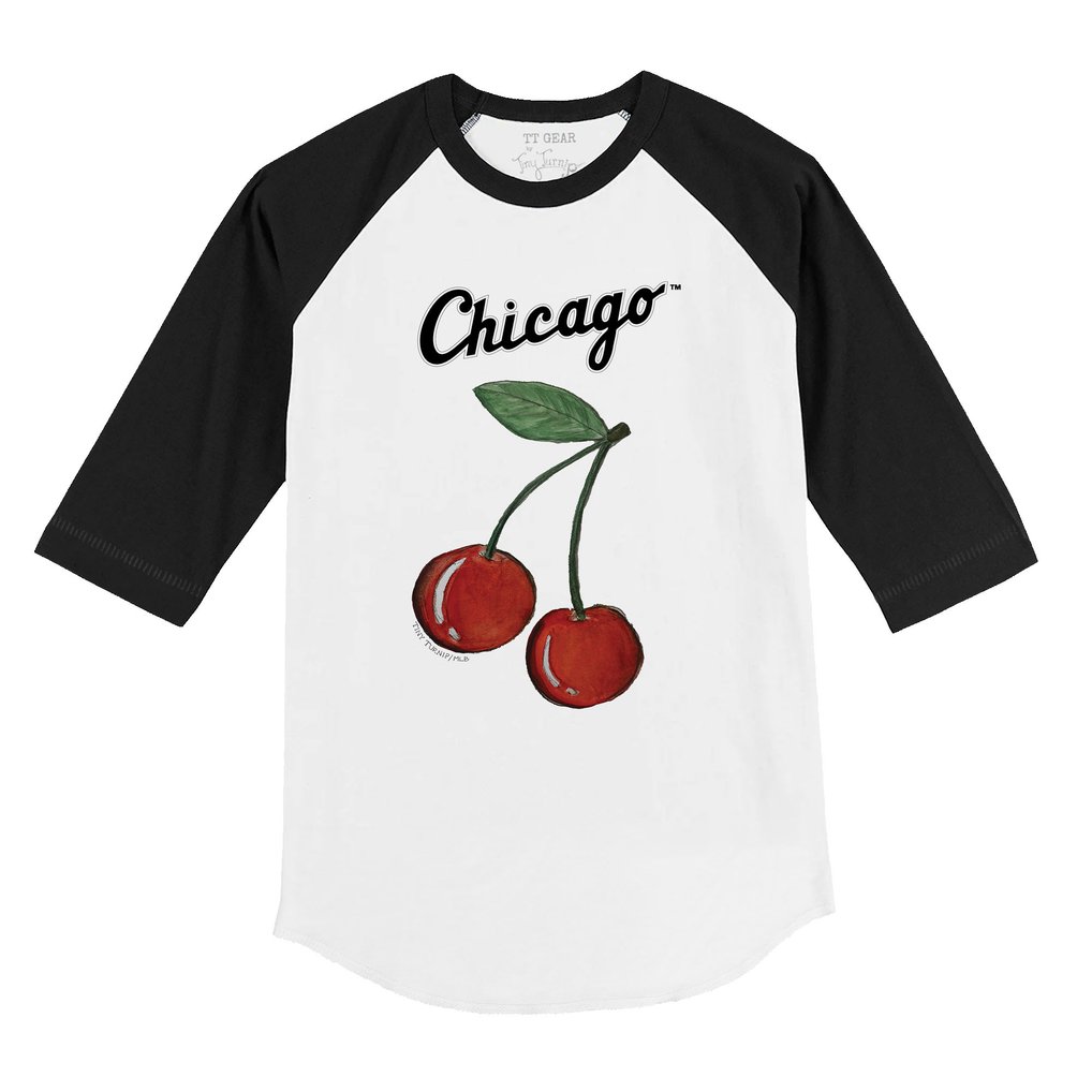 Chicago White Sox Tiny Turnip Infant Cherries 3/4-Sleeve Raglan Baseball T-Shirt - White