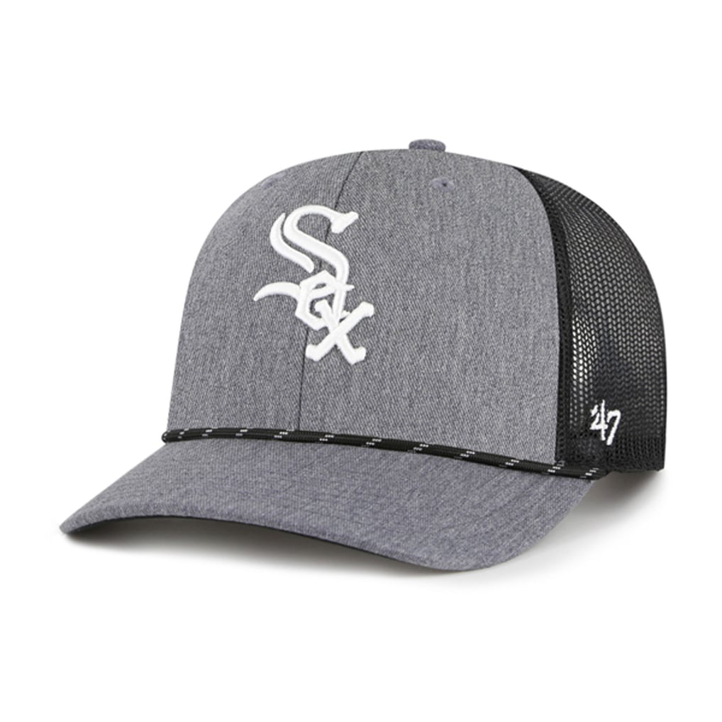 Chicago White Sox '47 Carbon Rope Trucker Adjustable Hat - Charcoal
