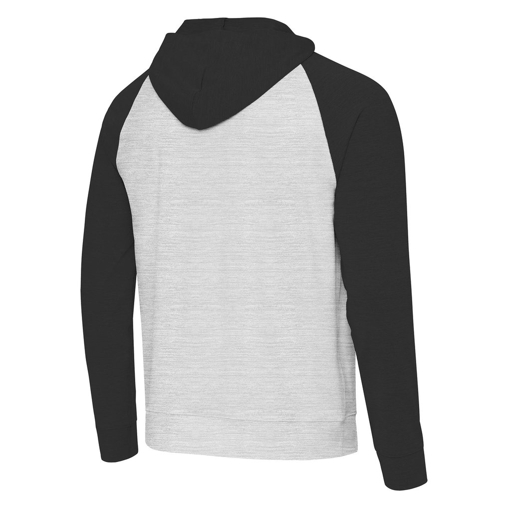 Chicago White Sox Antigua Urgent Pullover Hoodie - Black/Heather Gray