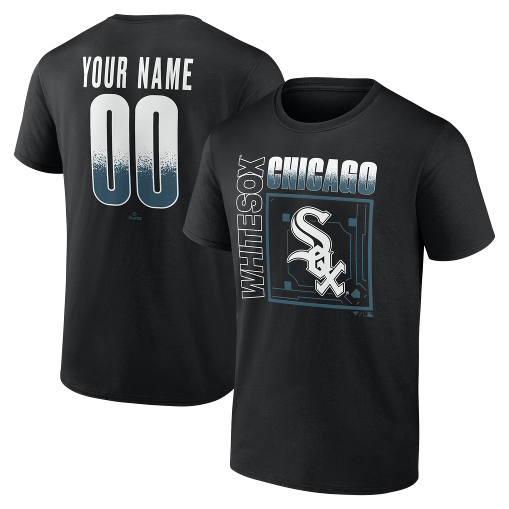 Chicago White Sox  Home Field Pop Personalized Name & Number T-Shirt - Black