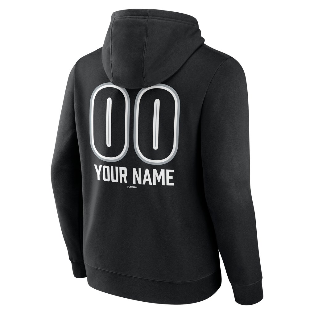  Chicago White Sox Personalized Name & Number Fastball Pullover Hoodie - Black