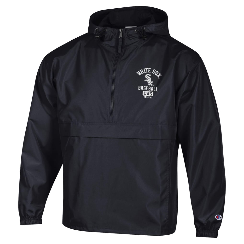  Chicago White Sox Champion Packable Windbreaker Half-Zip Jacket - Black