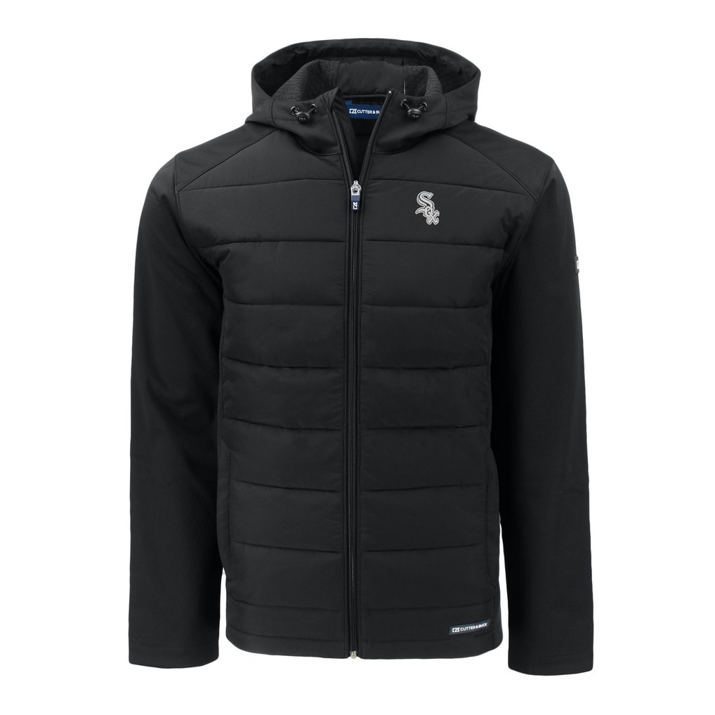 Chicago White Sox Cutter & Buck Evoke Hybrid Eco Softshell Recycled Full-Zip Jacket - Black
