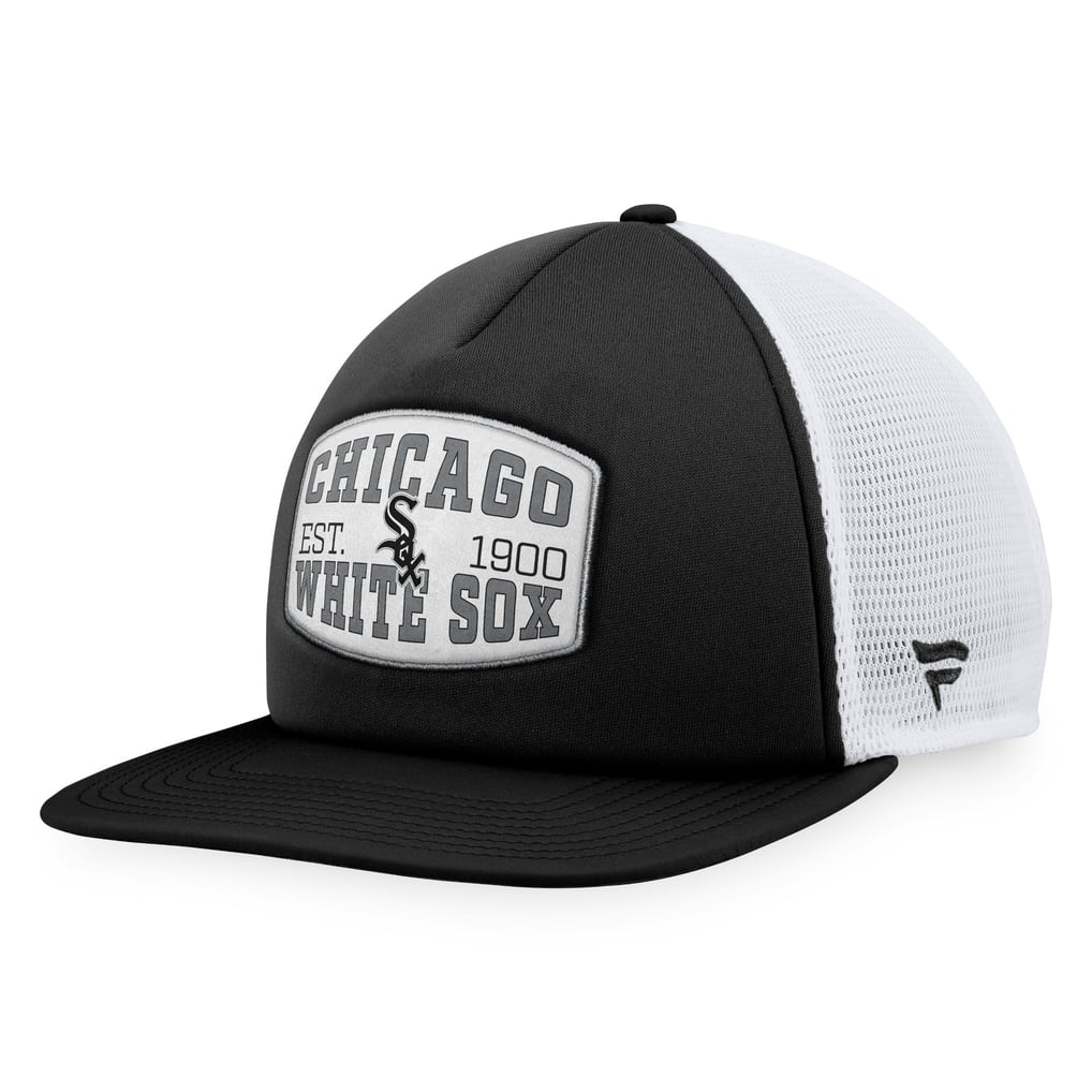  Chicago White Sox Fanatics Foam Front Patch Trucker Snapback Hat - Black