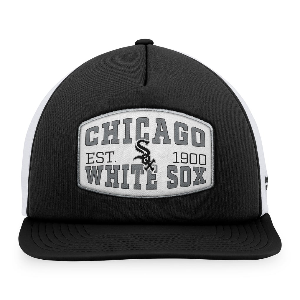  Chicago White Sox Fanatics Foam Front Patch Trucker Snapback Hat - Black