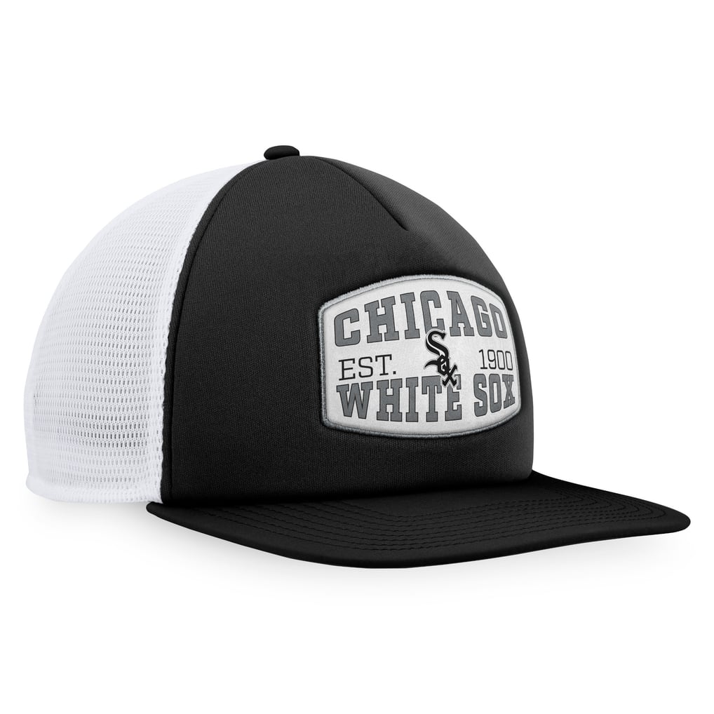  Chicago White Sox Fanatics Foam Front Patch Trucker Snapback Hat - Black