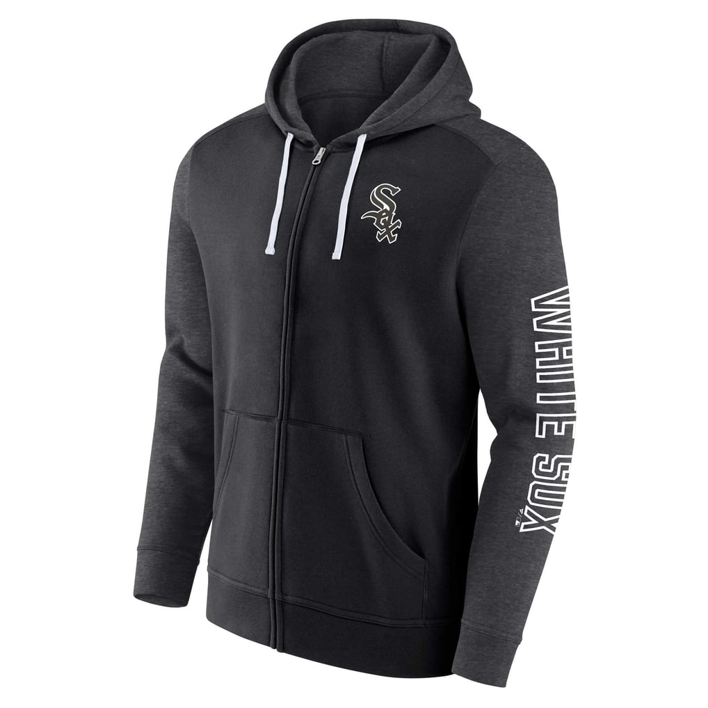 Chicago White Sox Fanatics Offensive Line Up Lightweight Full-Zip Hoodie - Black