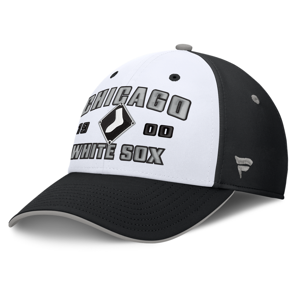 Chicago White Sox Fanatics Jammed Structured Flex Hat - Black/White