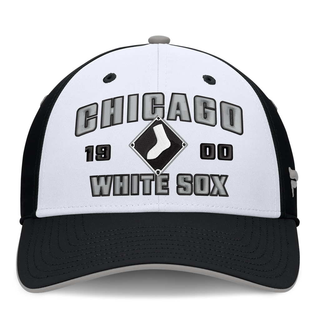 Chicago White Sox Fanatics Jammed Structured Flex Hat - Black/White