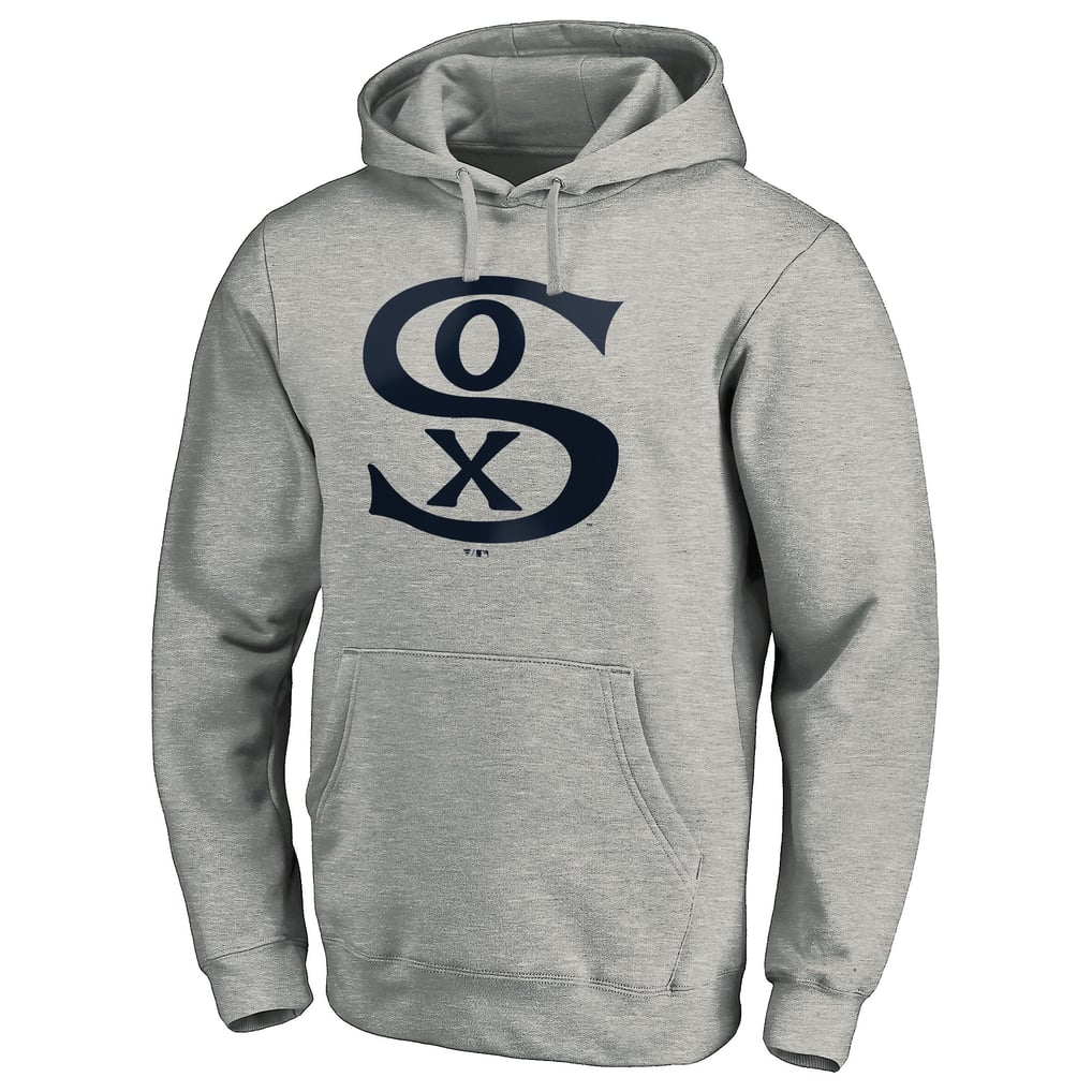 Chicago White Sox Cooperstown Collection Huntington Logo Fitted Pullover Hoodie - Heather Gray