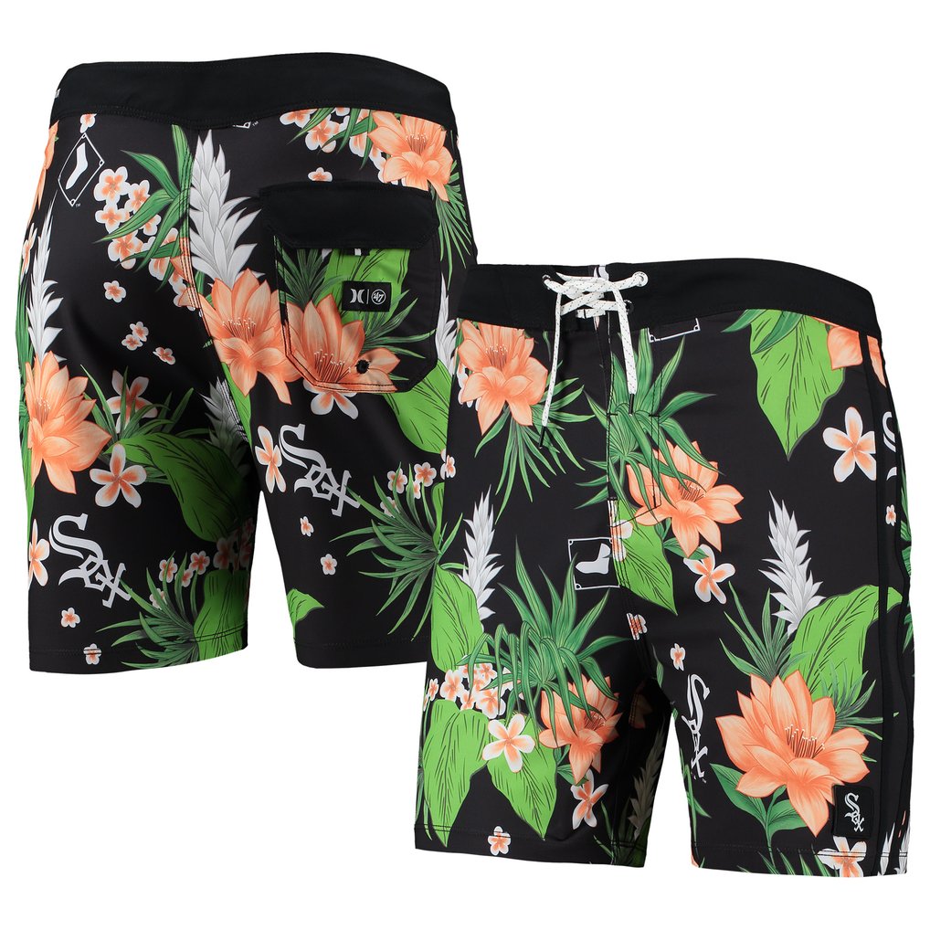 Chicago White Sox Hurley x '47 Phantom Tailgate Swim Shorts - Black