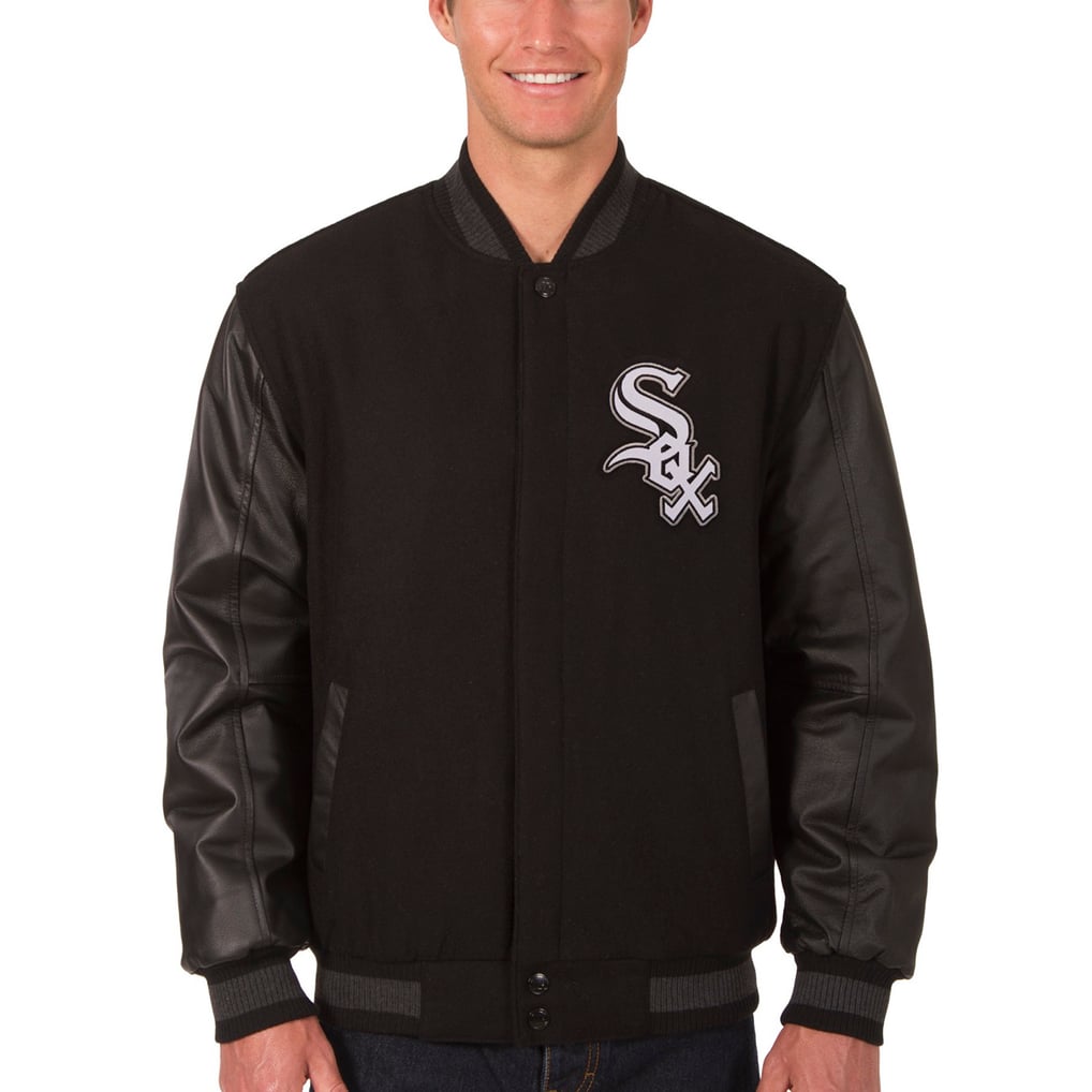 Chicago White Sox JH Design Wool & Leather Reversible Jacket - Black