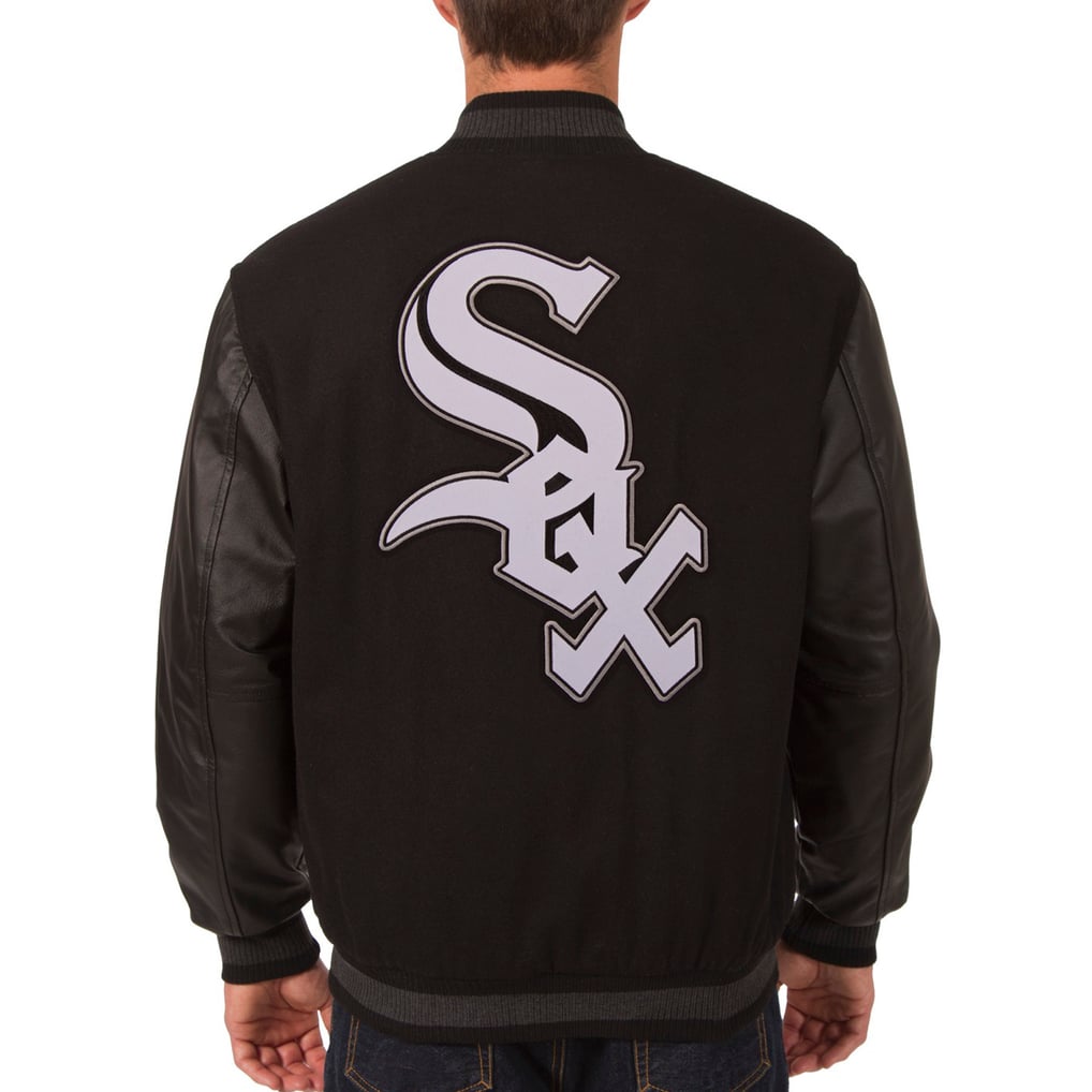 Chicago White Sox JH Design Wool & Leather Reversible Jacket - Black