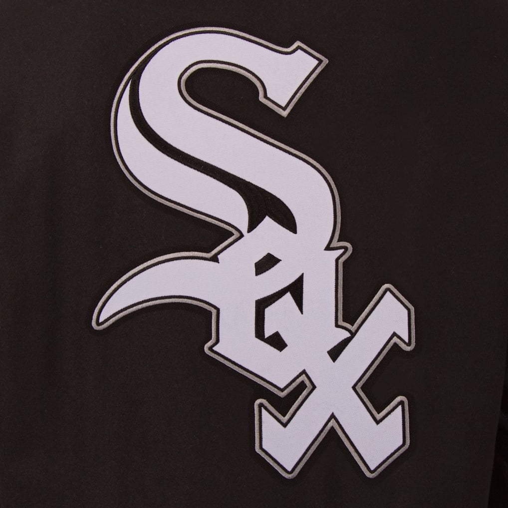 Chicago White Sox JH Design Wool & Leather Reversible Jacket - Black