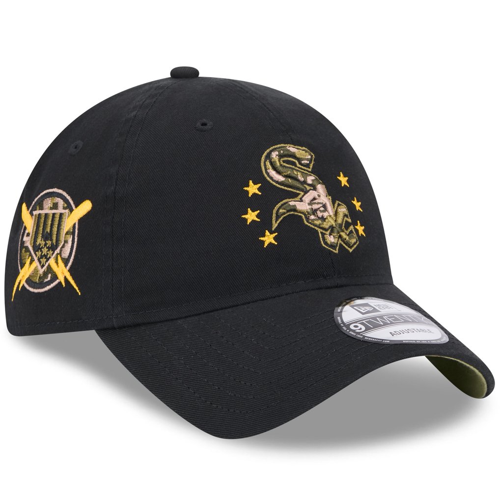  Chicago White Sox New Era 2024 Armed Forces Day 9TWENTY Adjustable Hat - Black