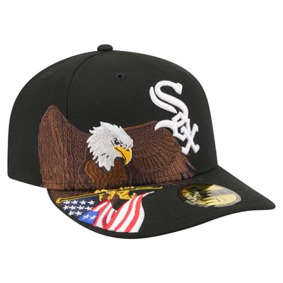 Chicago White Sox New Era Americana Bald Eagle Pre-Curved 59FIFTY Fitted Hat - Black